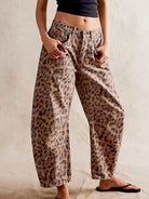 Curved barrel leg jeans for women