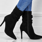 Stiletto heel slouch ankle boots for women