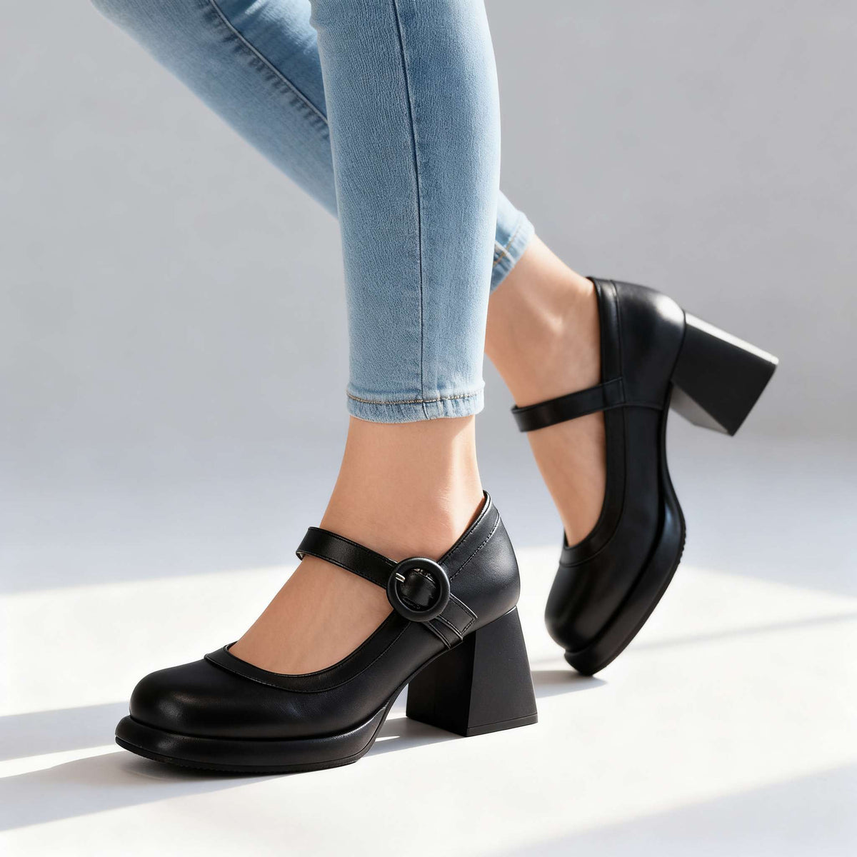 buckle strap pumps for women
