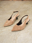 Pointed slingback kitten heels for women