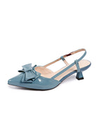 Bow slingback kitten heels for women