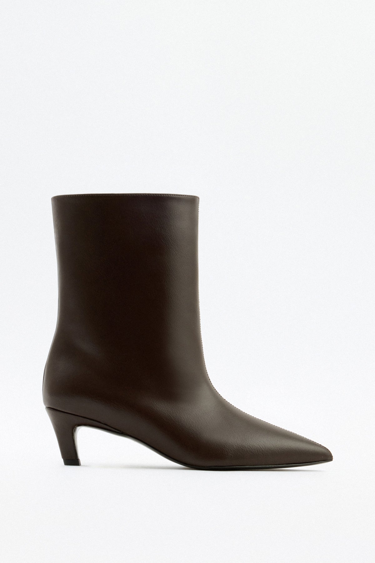 Pointed kitten heel ankle boots for women