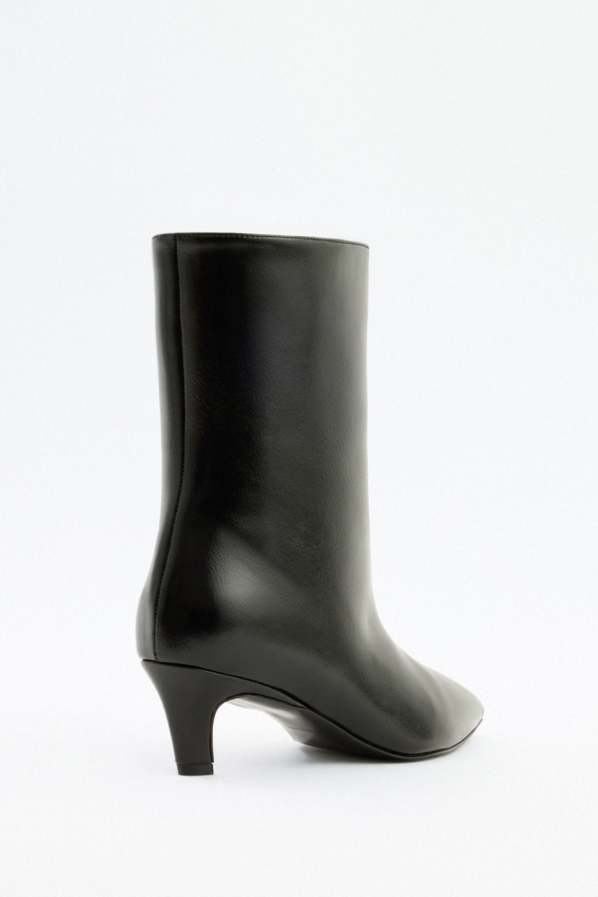 Pointed kitten heel ankle boots for women