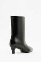 Pointed kitten heel ankle boots for women