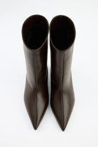Pointed kitten heel ankle boots for women