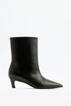 Pointed kitten heel ankle boots for women