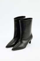 Pointed kitten heel ankle boots for women