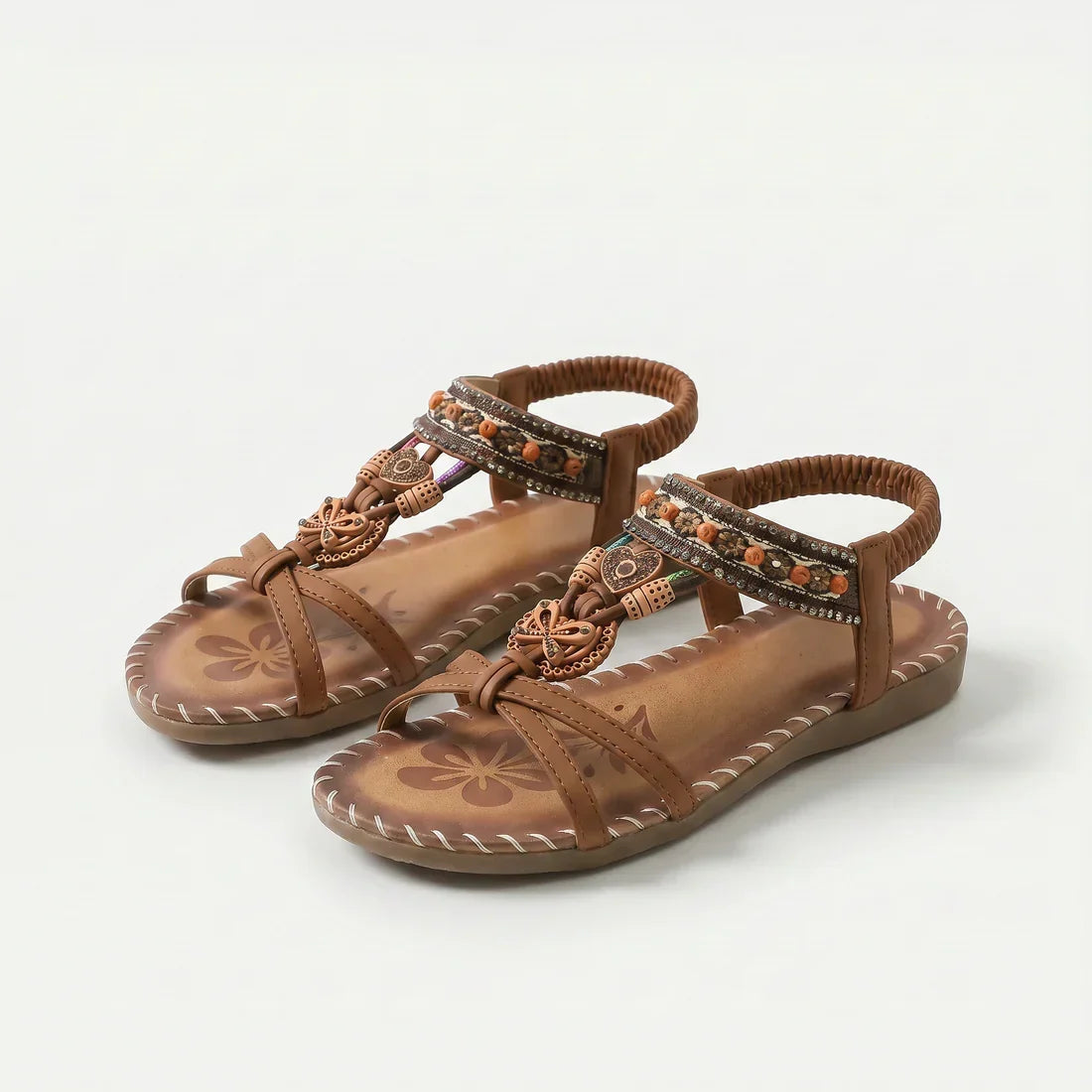 Sandalias Mujer Material Vegano Correa Elástica Talón Suela Antideslizante Livianas Verano Ocho Colores