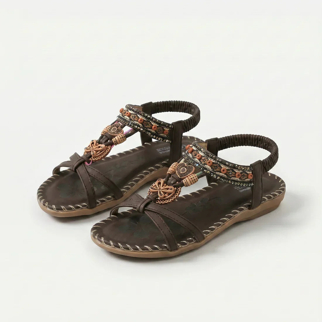 Sandalias Mujer Material Vegano Correa Elástica Talón Suela Antideslizante Livianas Verano Ocho Colores