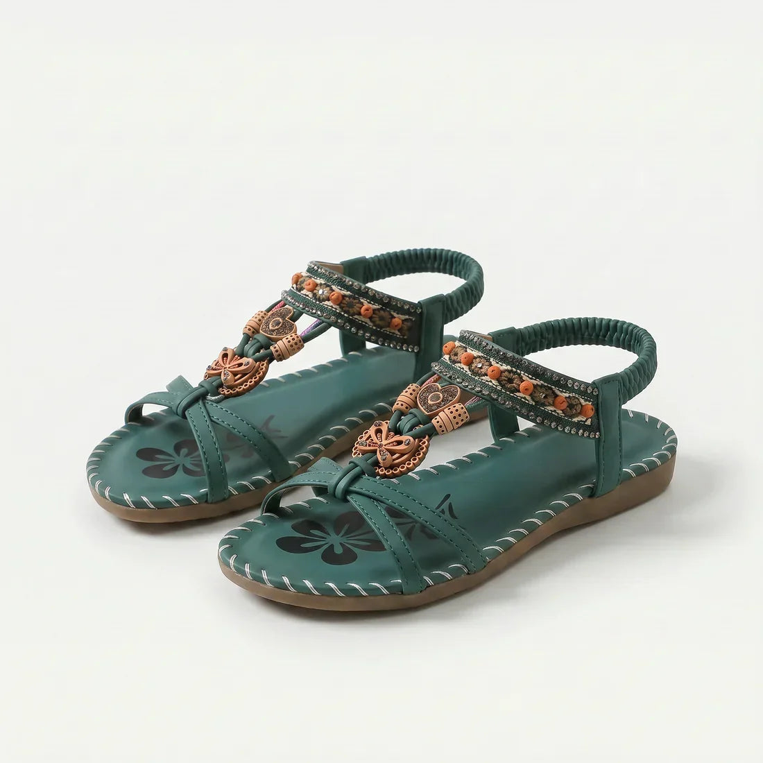 Sandalias Mujer Material Vegano Correa Elástica Talón Suela Antideslizante Livianas Verano Ocho Colores