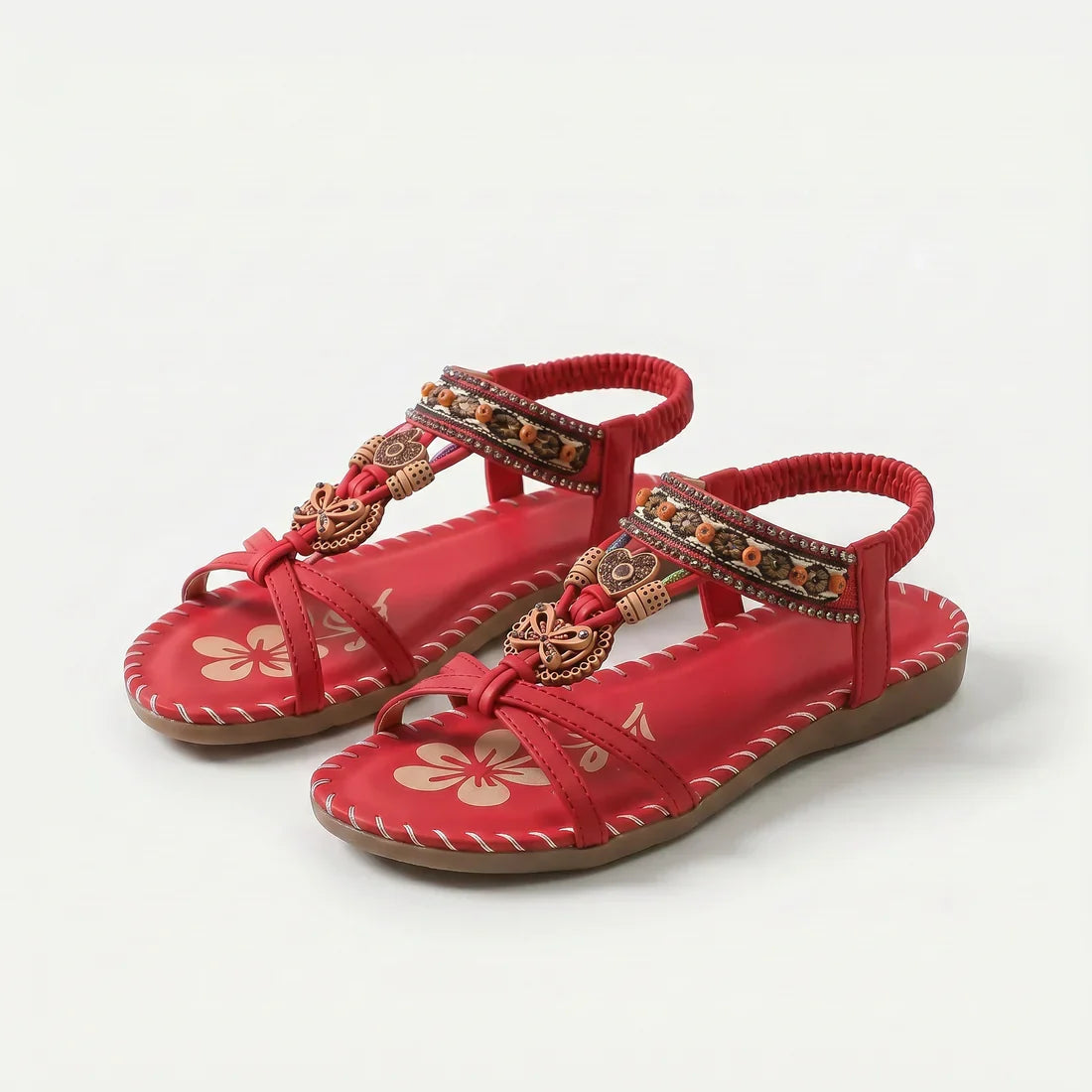 Sandalias Mujer Material Vegano Correa Elástica Talón Suela Antideslizante Livianas Verano Ocho Colores