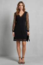 Sparkle sleeve Christmas party dress for women