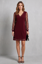 Sparkle sleeve Christmas party dress for women