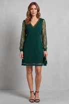 Sparkle sleeve Christmas party dress for women