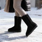 Tall plush-lined winter boots for women