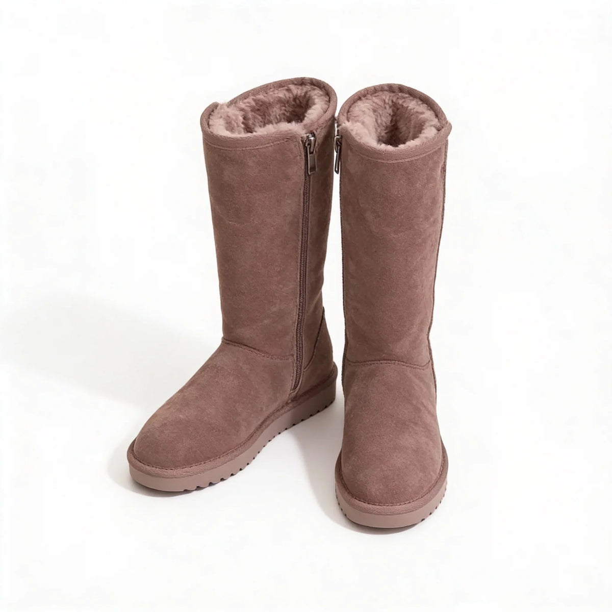 Tall plush-lined winter boots for women