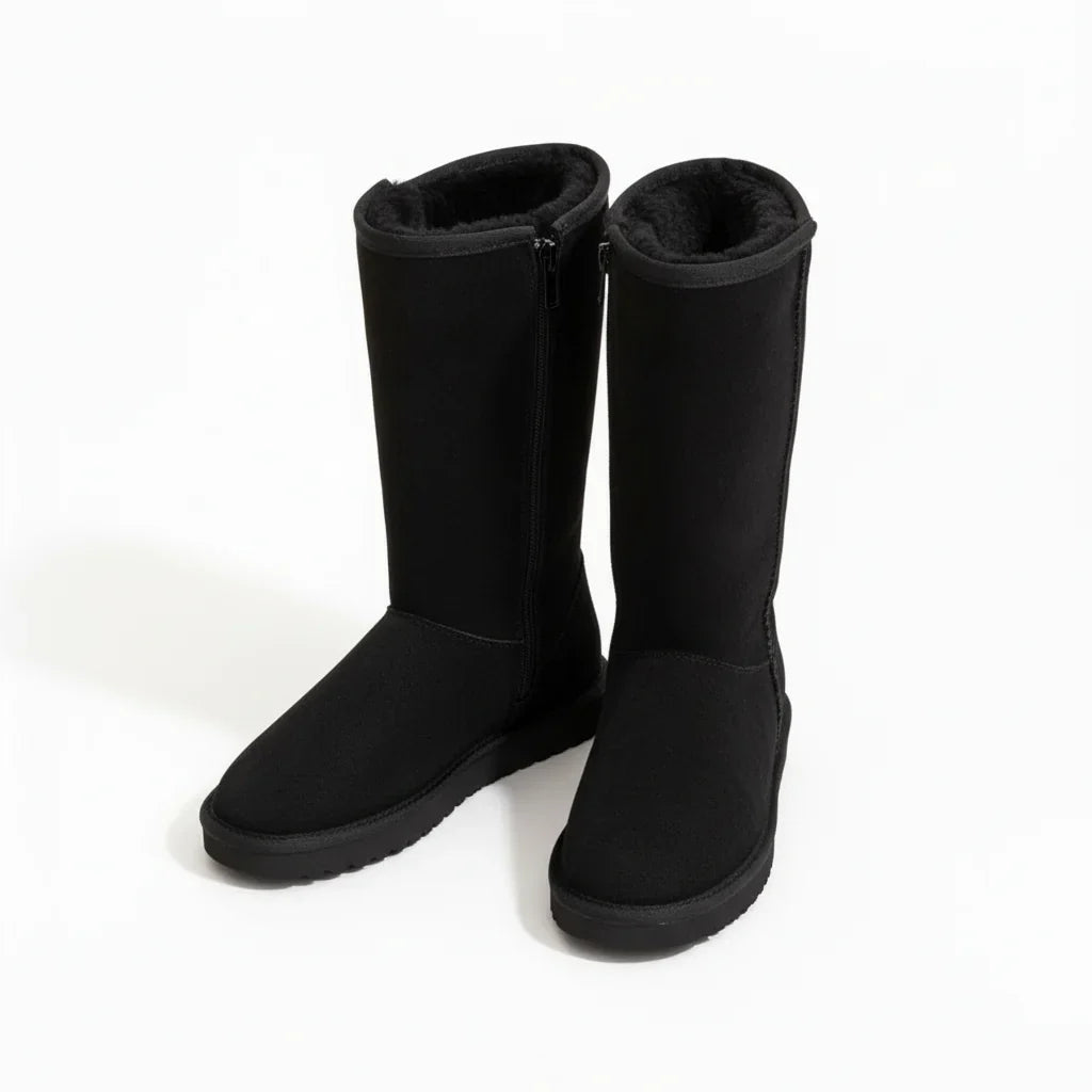 Tall plush-lined winter boots for women
