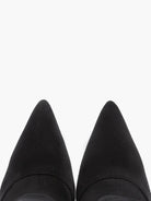 Suede-look stiletto ankle slouch boots for women