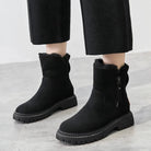 mid-calf shearling snow boots for women