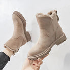 mid-calf shearling snow boots for women