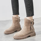 mid-calf shearling snow boots for women