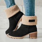 Block heel ankle boots for women