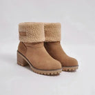Block heel ankle boots for women