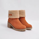 Block heel ankle boots for women