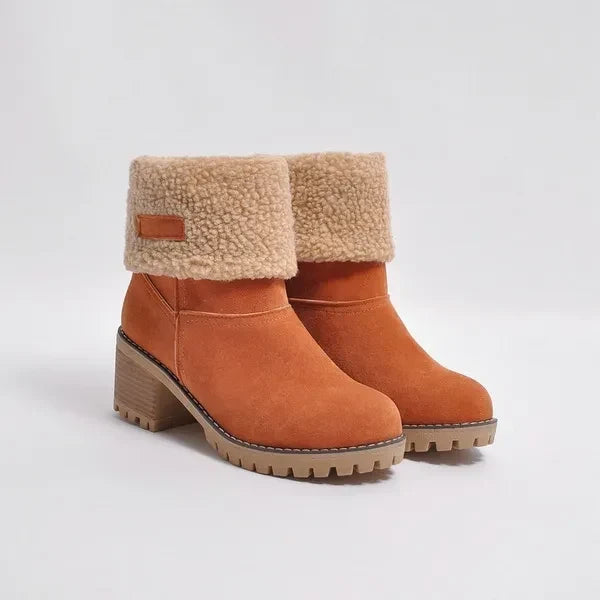 Block heel ankle boots for women