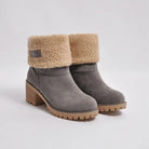 Block heel ankle boots for women