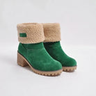 Block heel ankle boots for women