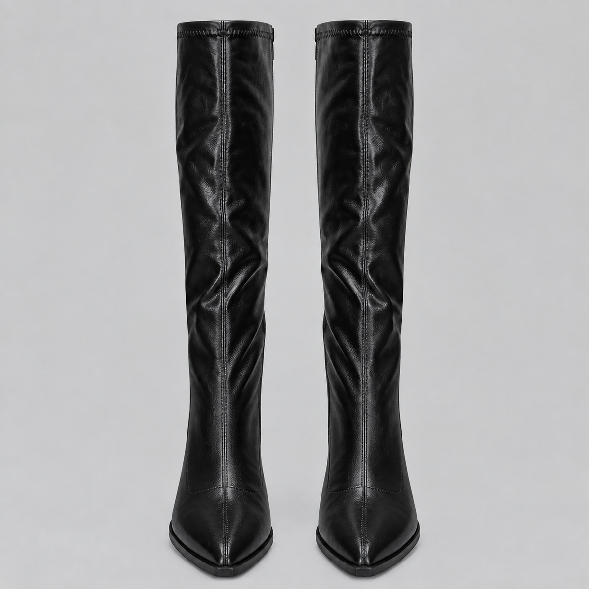 Pointed toe knee-high boots for women