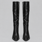 Pointed toe knee-high boots for women