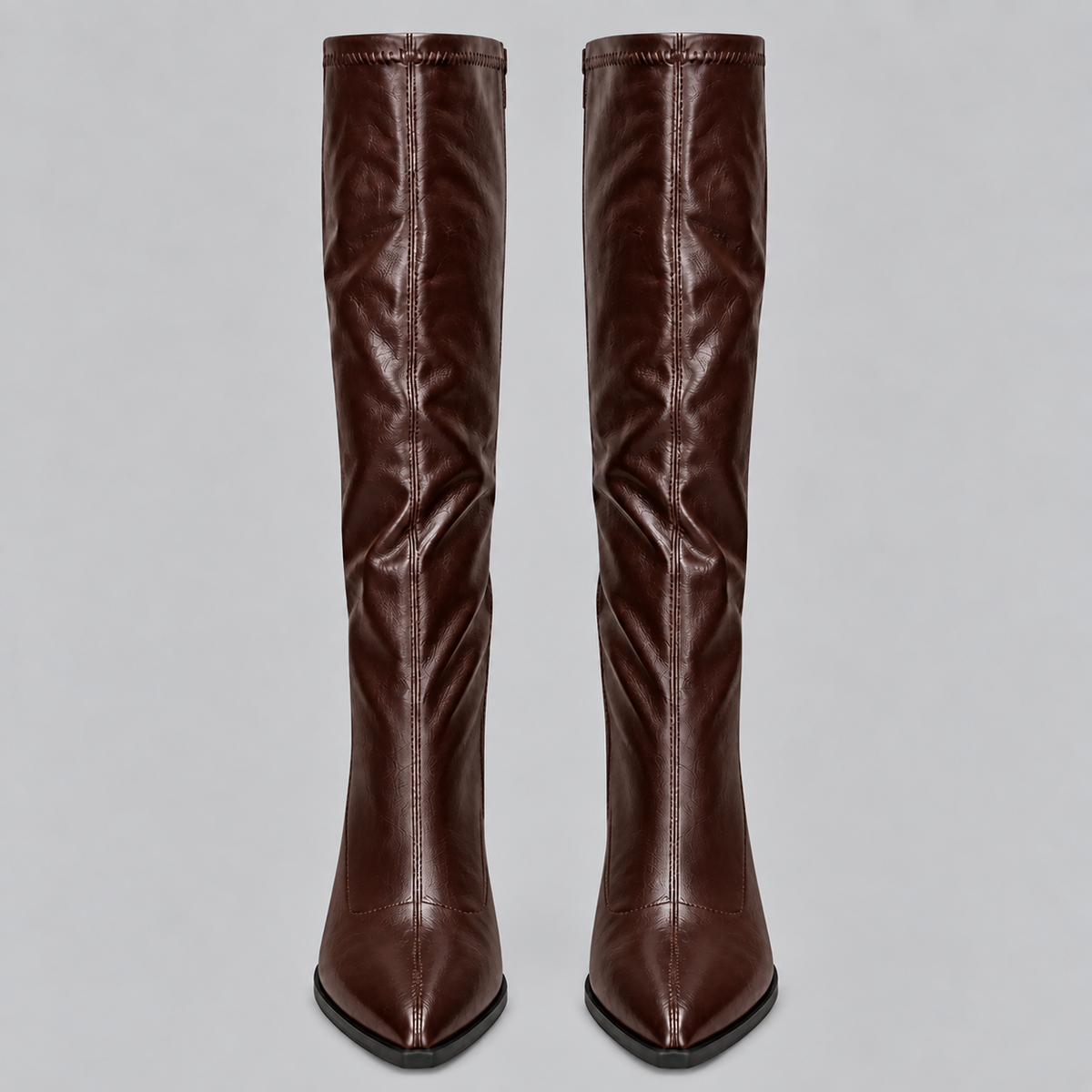 Pointed toe knee-high boots for women
