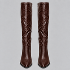 Pointed toe knee-high boots for women