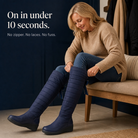 Waterproof quilted over-the-knee winter boots for women