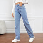 Baggy straight wide leg jeans for women