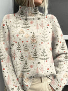 Oversized Christmas sweater in multicolor for women