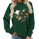 Halloween heart graphic sweatshirt for women