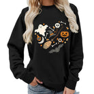 Halloween heart graphic sweatshirt for women