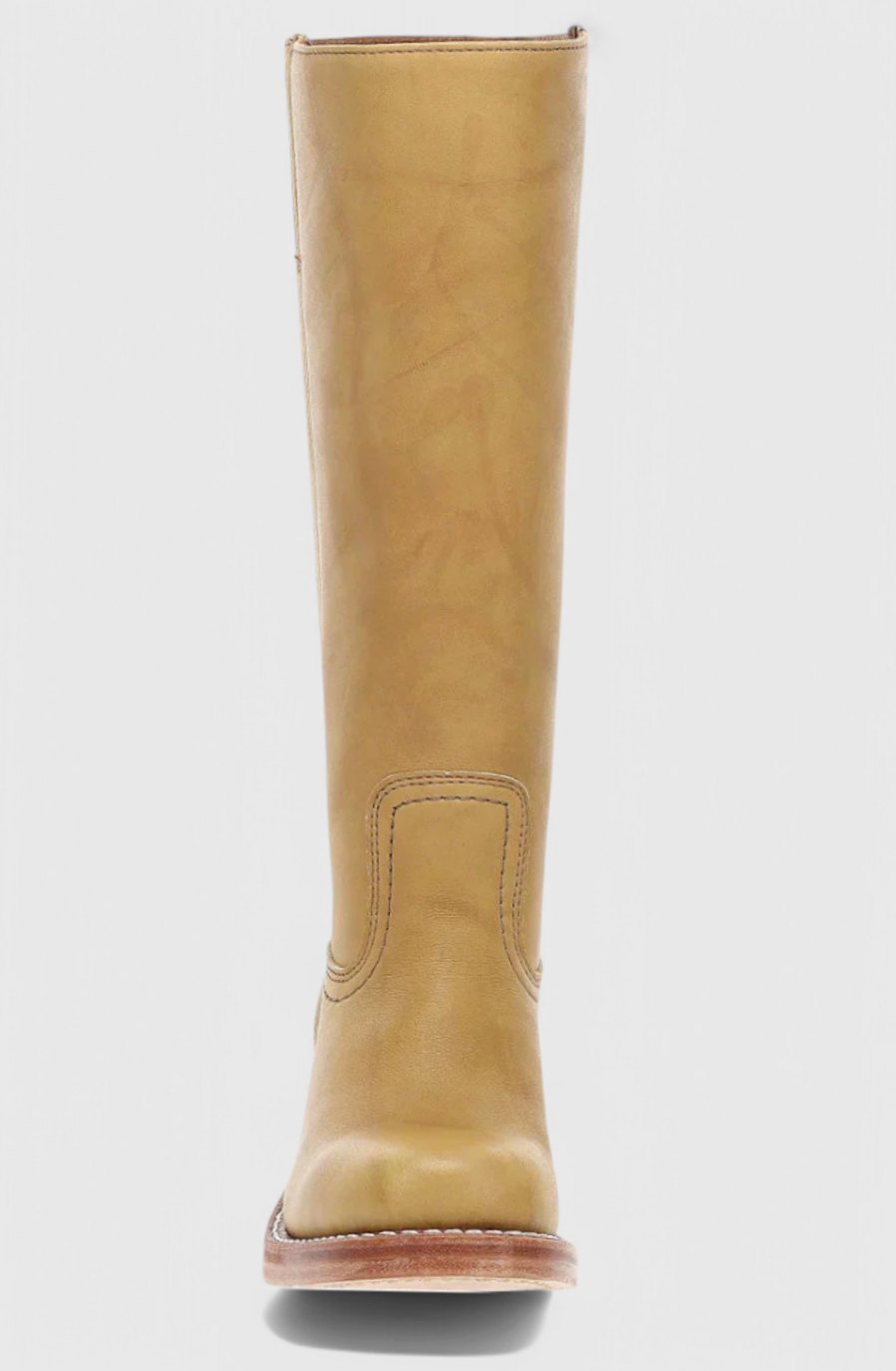 Square toe tall boots in brown, black, yellow or light brown for women
