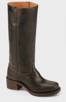 Square toe tall boots in brown, black, yellow or light brown for women