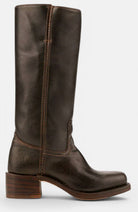 Square toe tall boots in brown, black, yellow or light brown for women