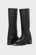 Square toe tall boots in brown, black, yellow or light brown for women