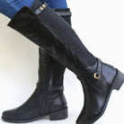 Knee-high riding boots in brown or black for women