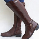 Knee-high riding boots in brown or black for women
