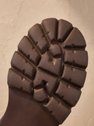 Lace-up lug sole platform ankle boots for women