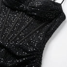 Sequin maxi dress with corset bodice for women