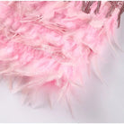 Sequin dress with feather hem for women