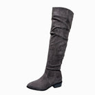 Slouch over-the-knee boots in black, gray or khaki for women